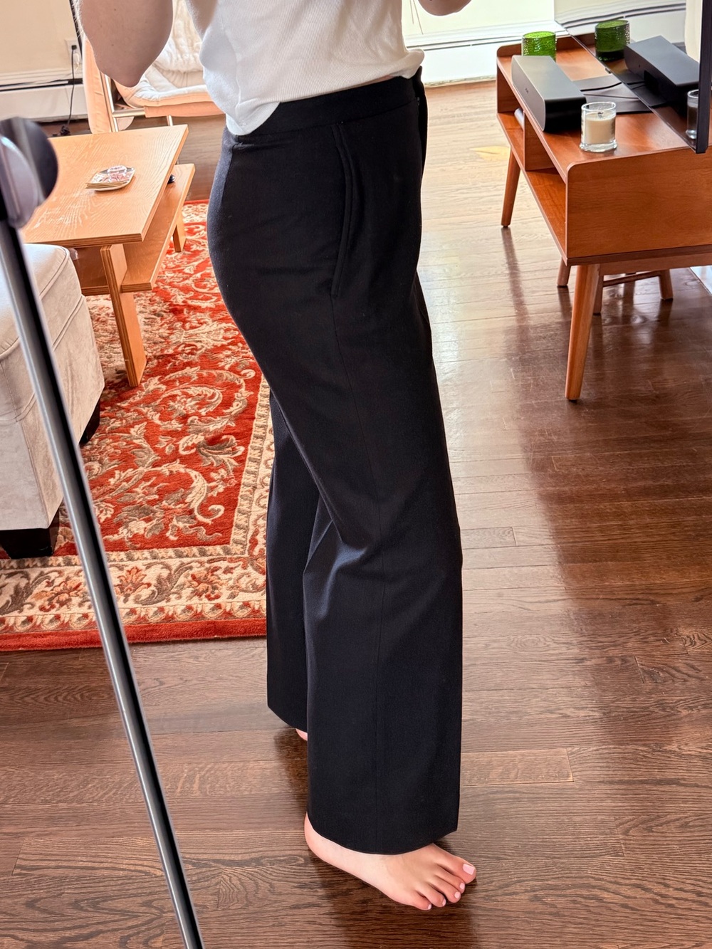 Loro Piana Black Straight-Leg Virgin Wool Trousers - Picture 2 of 8